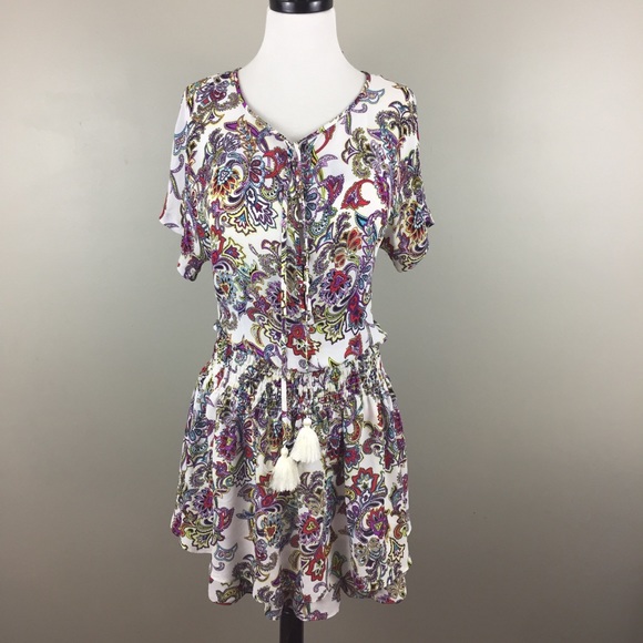 tiered tassel tunic dress